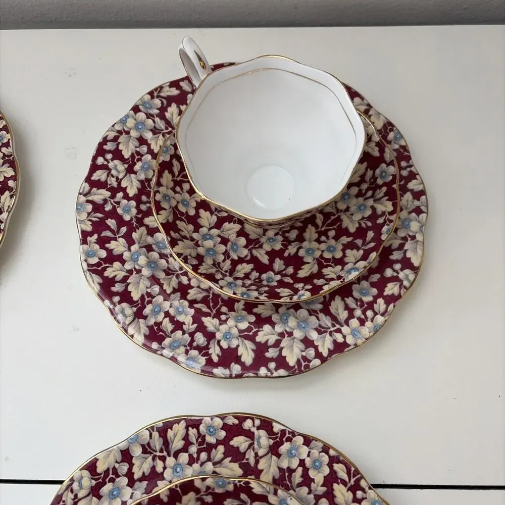 Vintage RARE Royal Albert Chintz Royal Brocade Coffee/Tea Dessert Set 20 Pieces